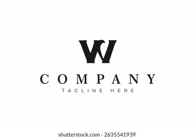 Elegant letter W eagle head logo design
