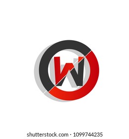 Elegant Letter W logotype icon sign symbol illustration with clean simple creative 3d modern design vector