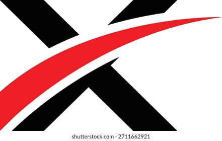 Letra elegante X vetor abstrato geométrico logotipo corporativo