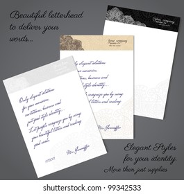 elegant letterhead concept set