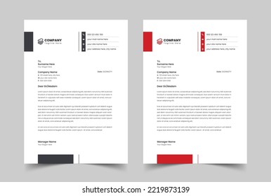 Elegant Letterhead Template Design, Letterhead Template, A4 Letterhead, minimalist style