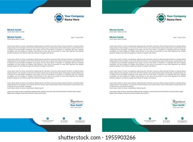 Elegant letterhead template design, Abstract corporate business letterhead design. 