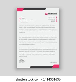 Elegant letterhead template design in minimalist style