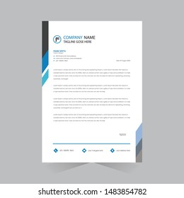 Elegant letterhead template design in minimalist style