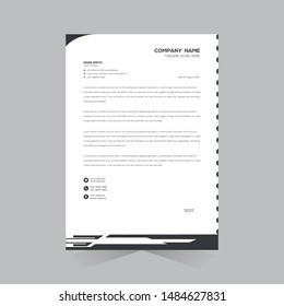 Elegant letterhead template design in minimalist style