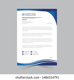 Elegant letterhead template design in minimalist style