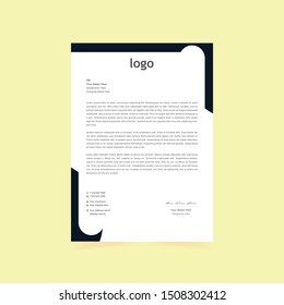 Elegant letterhead template design in minimalist style