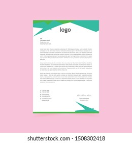 Elegant letterhead template design in minimalist style