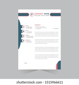 Elegant letterhead template design in minimalist style