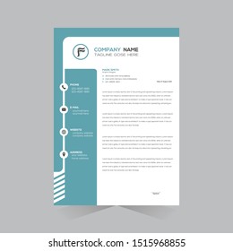 Elegant letterhead template design in minimalist style