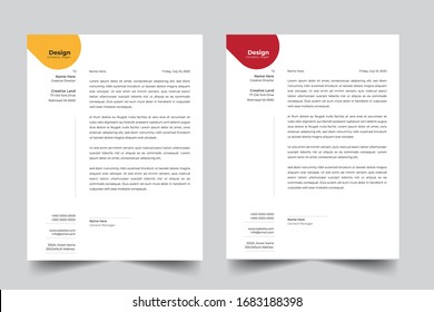 Elegant letterhead template design in minimalist style