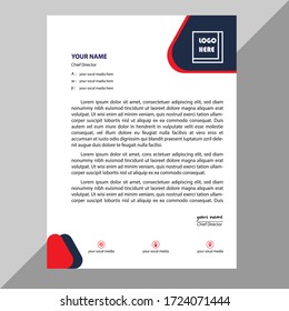 Elegant letterhead template design in minimalist style