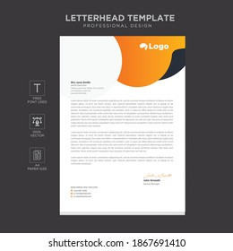 Elegant letterhead template design in minimalist style