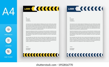 Elegant letterhead template design in minimalist style.