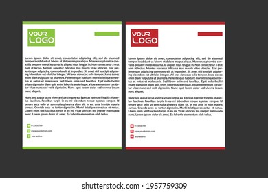 Elegant letterhead template design in a minimalist style