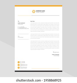 Elegant letterhead template design in minimalist style Free Vector