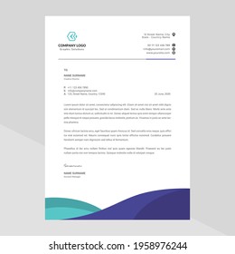 Elegant letterhead template design in minimalist style Free Vector