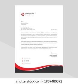 Elegant letterhead template design in minimalist style Free Vector