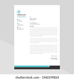 Elegant letterhead template design in minimalist style Free Vector