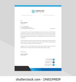 Elegant letterhead template design in minimalist style Free Vector