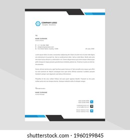 Elegant letterhead template design in minimalist style Free Vector