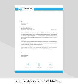 Elegant letterhead template design in minimalist style Free Vector