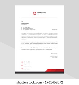 Elegant letterhead template design in minimalist style Free Vector