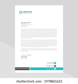 Elegant letterhead template design in minimalist style