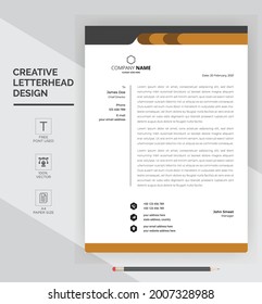 Elegant letterhead template design in minimalist style