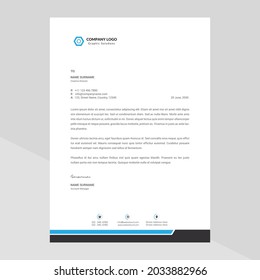 Elegant letterhead template design in minimalist style