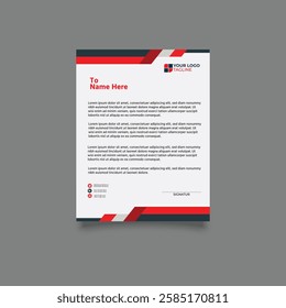 Elegant letterhead template design in minimalist style. Modern and creative letterhead design vector template.