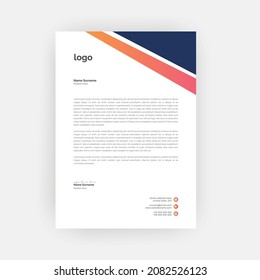 Eleganter Briefkopf Vorlage Design Vector.