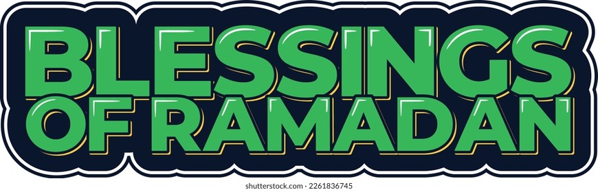 An elegant lettering design that celebrates the holy month of Ramadan and its blessings.