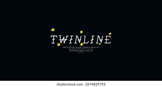 Elegant lettering font handdrawn script style art uppercase, lowercase,numbers, symbols.modern serif fonts typography, doodles, groovy vintage casual creative vector ilustration playful design fashion