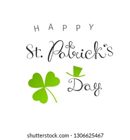 Elegant Lettering  Happy St. Patrick's Day Greetings