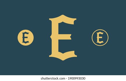Elegant Lettermark E Logo, Logotype  E, Alphabet E logo