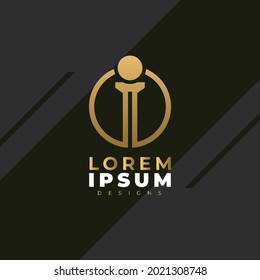 Logotipo elegante Lettermark i, i Logoype, i logo