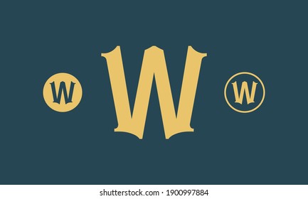 Elegant Lettermark W Logo, W Logotype, W logo