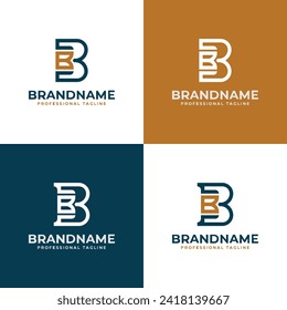 Logo mit eleganten Buchstaben BB Monogram, geeignet für Geschäfte mit BB-Initialen