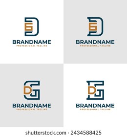 Letras elegantes DG y GD Monograma Logo, adecuado para negocios con iniciales GD o DG