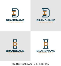 Elegant Letters DI and ID Monogram Logo, suitable for business with ID or DI initials