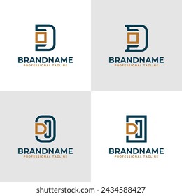 Letras elegantes DO y OD Monogram Logo, adecuado para negocios con iniciales OD o DO