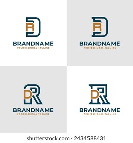 Elegant Letters DR and RD Monogram Logo, suitable for business with RD or DR initials