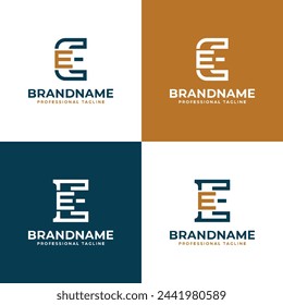 Elegant Letters EE Monogram Logo, suitable for business with EE initials