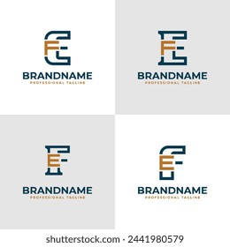 Elegant Letters EF and FE Monogram Logo, suitable for business with EF or FE initials