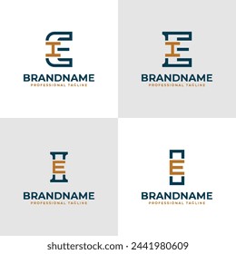 Elegant Letters EI and IE Monogram Logo, suitable for business with EI or IE initials