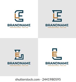 Elegant Letters EL and LE Monogram Logo, suitable for business with EL or LE initials