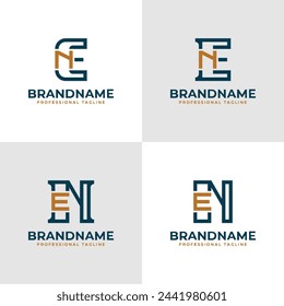 Elegant Letters EN and NE Monogram Logo, suitable for business with EN or NE initials