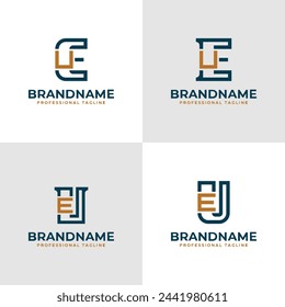 Elegant Letters EU and UE Monogram Logo, suitable for business with EU or UE initials