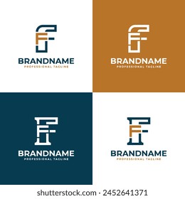 Elegant Letters FF Monogram Logo, suitable for business with FF initials